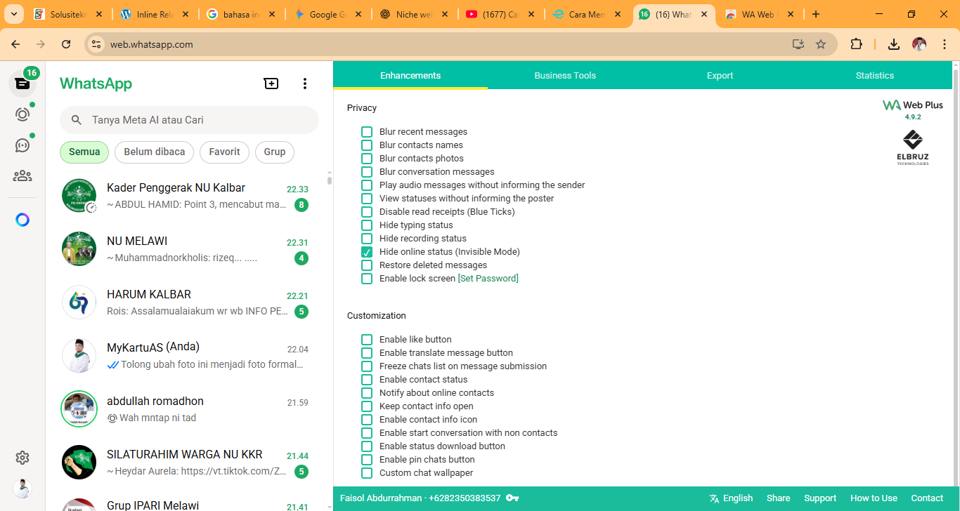 Cara Menyembunyikan Status Online WhatsApp Tanpa Aplikasi di WA Web