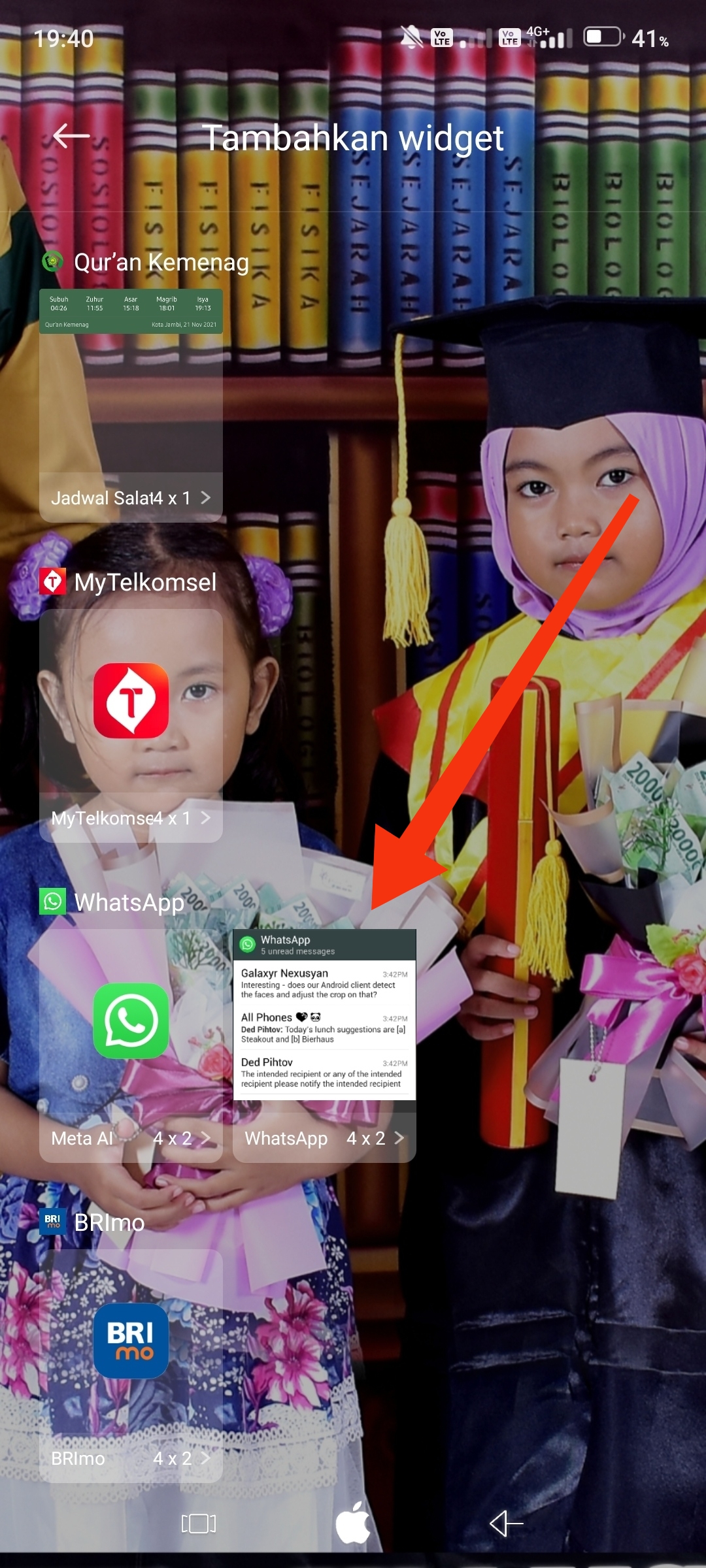 Cara melihat pesan WA tanpa diketahui pakai widget WhatsApp