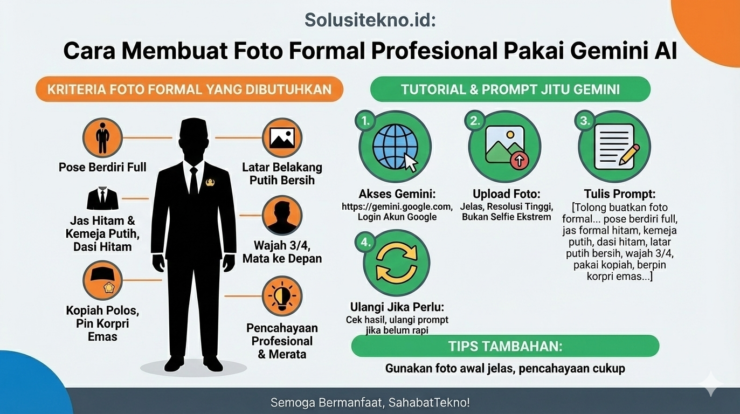 Inilah Prompt dan Cara Membuat Foto Formal Profesional Menggunakan Gemini AI