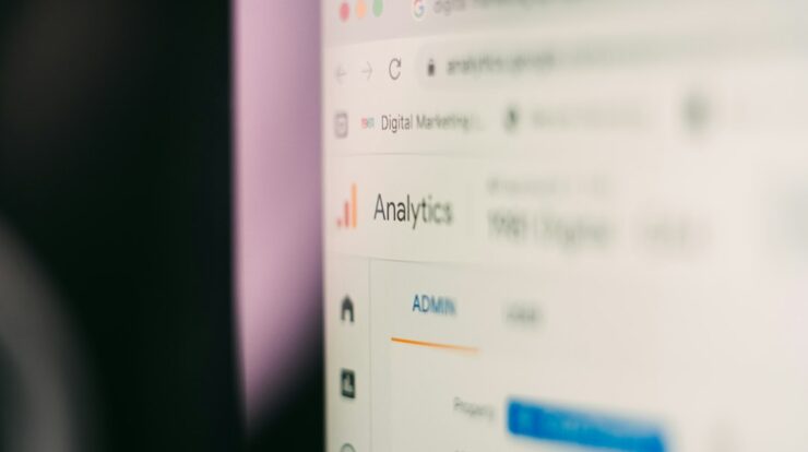 a close up of a computer screen with a blurry background