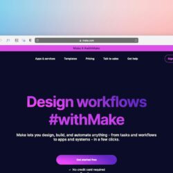 a web page with the words design workflows on it