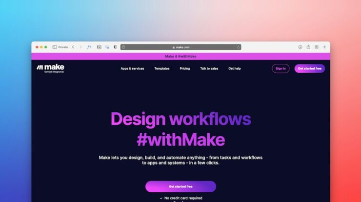 a web page with the words design workflows on it