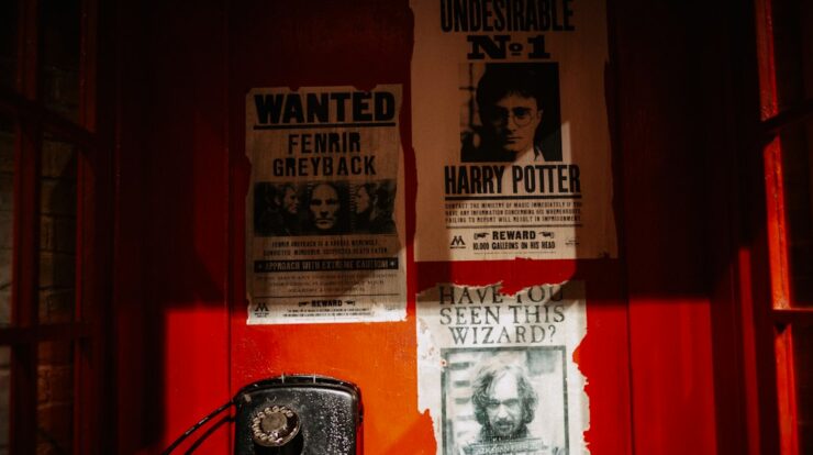 Wanted posters for harry potter and fenrir greyback