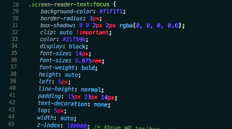 a computer screen with a bunch of text on it
