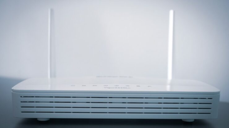 white router on black table