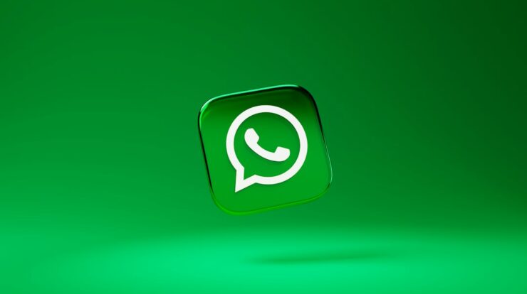 A glossy green square icon with a white telephone handset inside a speech bubble