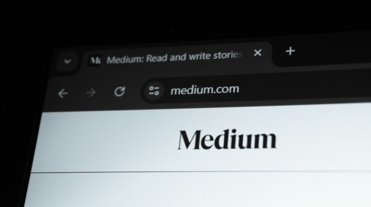 Medium.com website displayed on a screen
