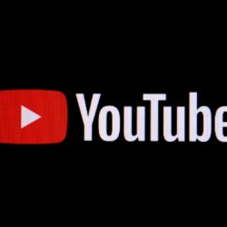 The youtube logo on a black background