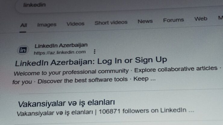 Linkedin azerbaijan login or sign up page