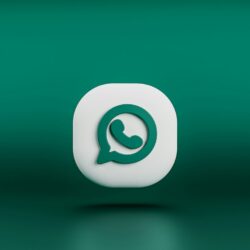 a green and white whatsapp icon on a green background