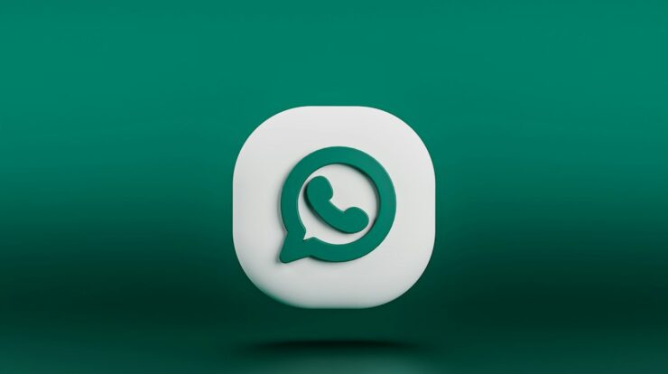 a green and white whatsapp icon on a green background