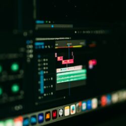a close up of a computer screen with a blurry background