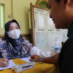 a doctor examining a patient